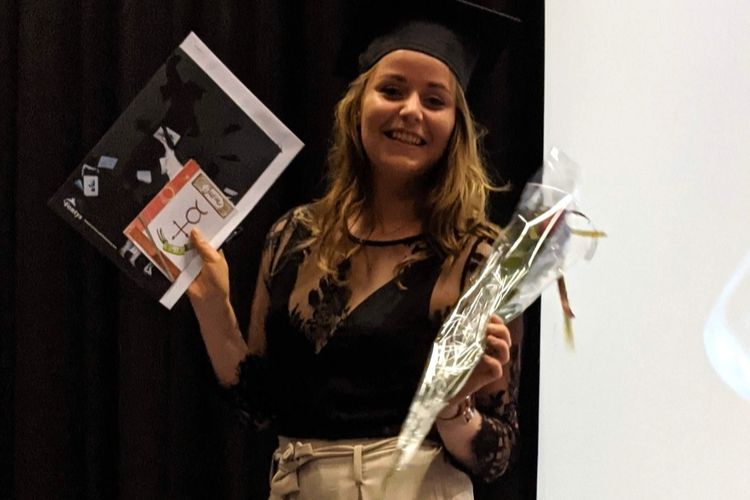 Justine met haar dansdocent diploma